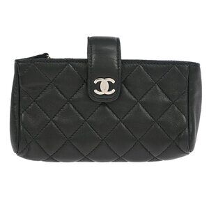 Chanel Black Lambskin Pouch Bag 115786